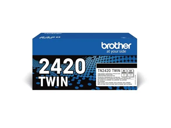 Brother TN2420 TWIN - 2 pakker - Højtydende - sort - original - tonerpatron - for Brother DCP-L2510, L2530, L2537, L2550, HL-L2350, L2370, L2375, MFC-L2713, L2730, L2750