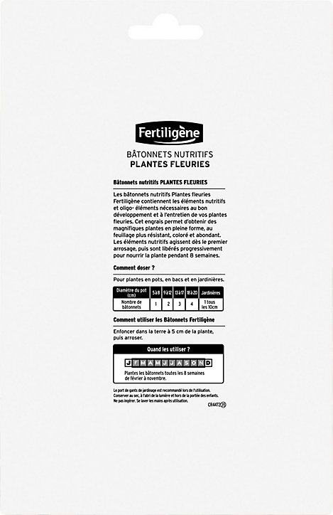 Bâtonnets pour plantes fleuries Fertiligène (x 40)