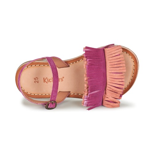 Kickers - DIXFROUFROU KID - Fuchsia / Corail