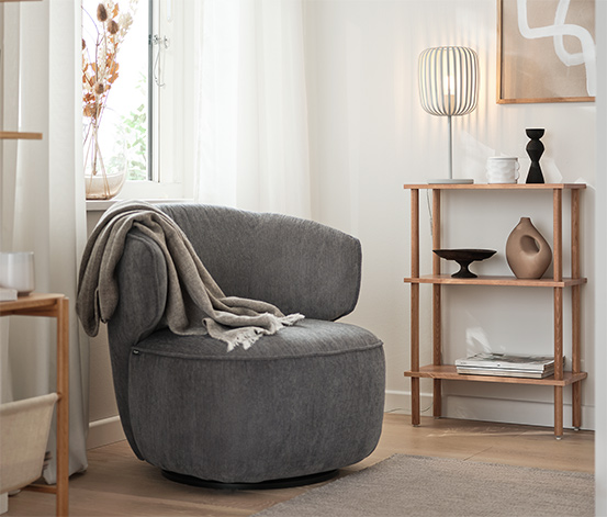 Sessel mit Drehfunktion, grau