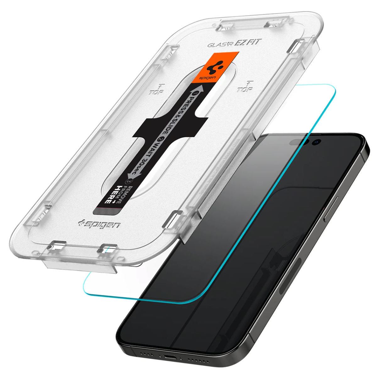 (2er Set) iPhone 14 Pro Glas Tr EZ Fit Panzer Glas Case Friendly   Montagerahmen (AGL05214)
