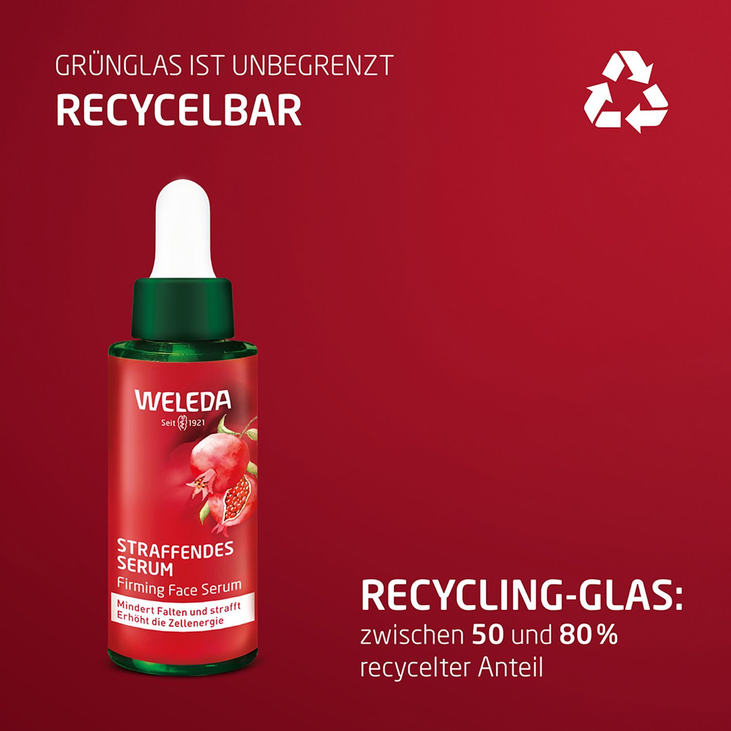 Weleda Straffendes Gesichtsserum Granatapfel & Maca-Peptide - mindert Falten und strafft sichtbar