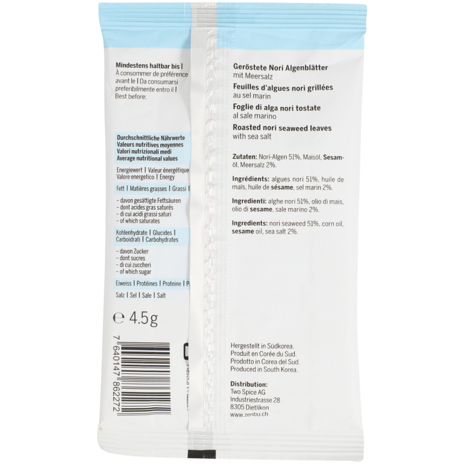 Zenbu Nori Chips Sea Salt