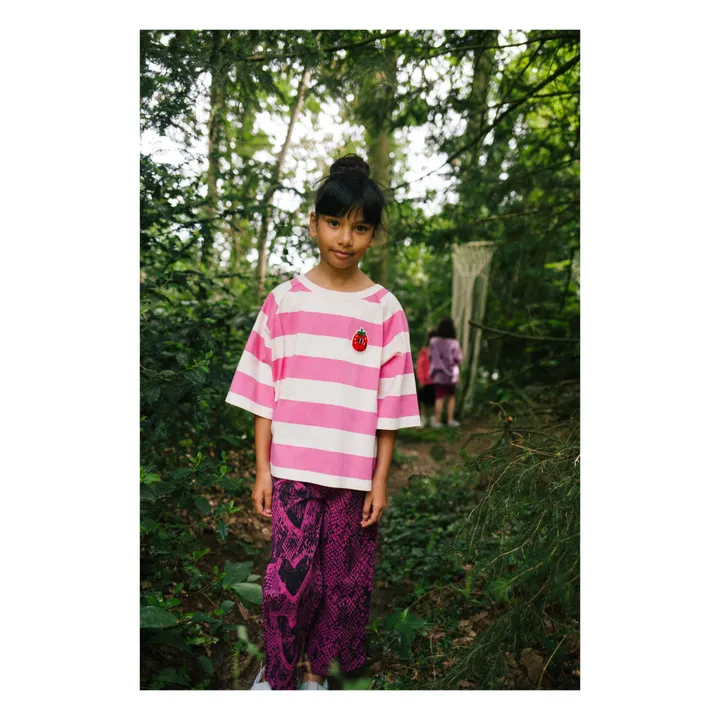 Daily Brat T-Shirt Rayure | Rose