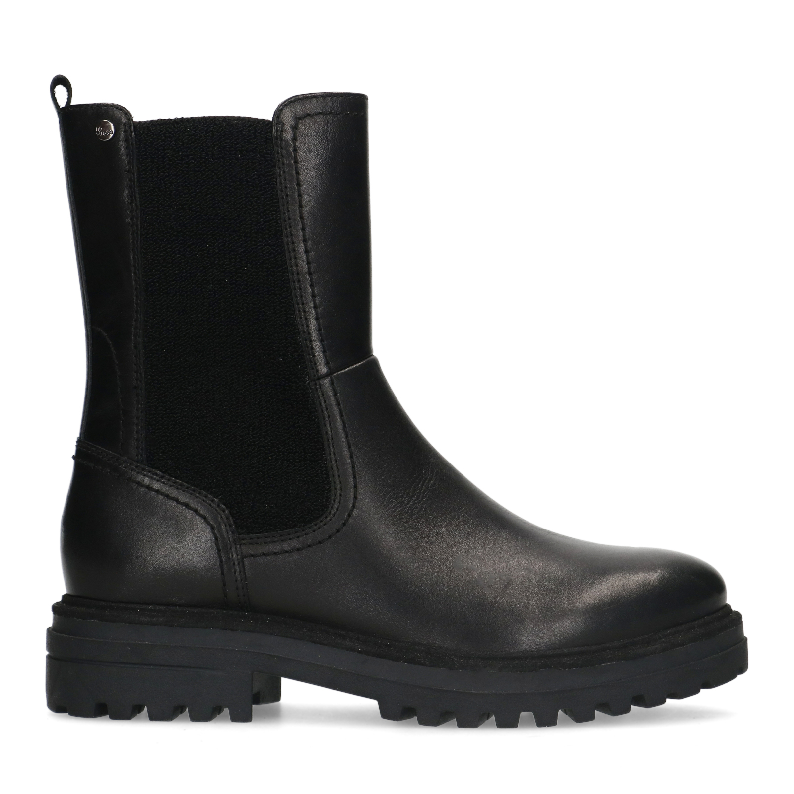 Zwarte leren chelsea boots
