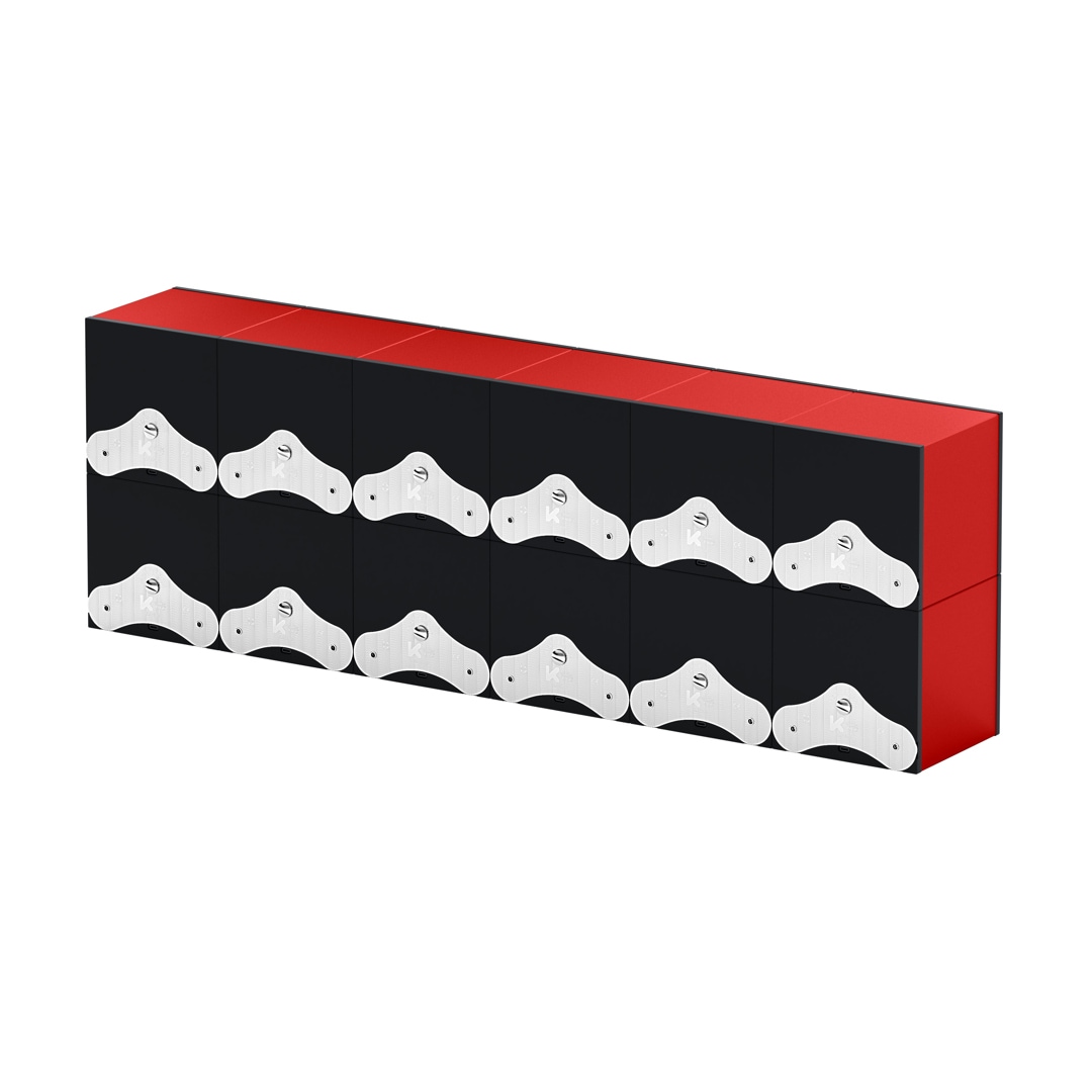 SwissKubik Masterbox Aluminium Rot - 12 Uhren
