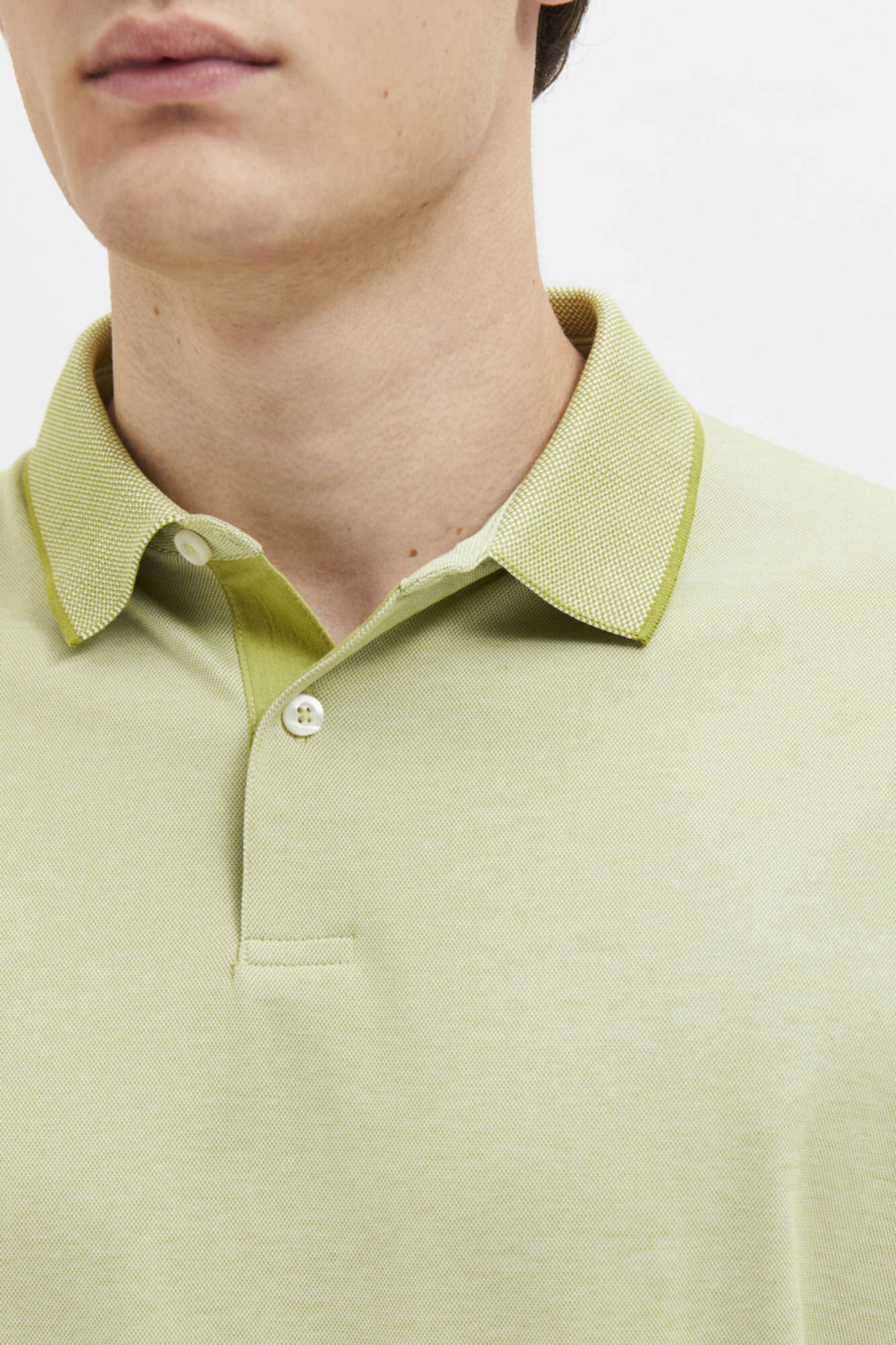 Camisa polo Coolmax em algodão orgânico - Verde
