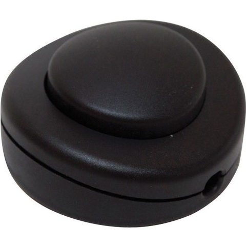 Interrupteur à commande au pied - pour lampe - rond - noir