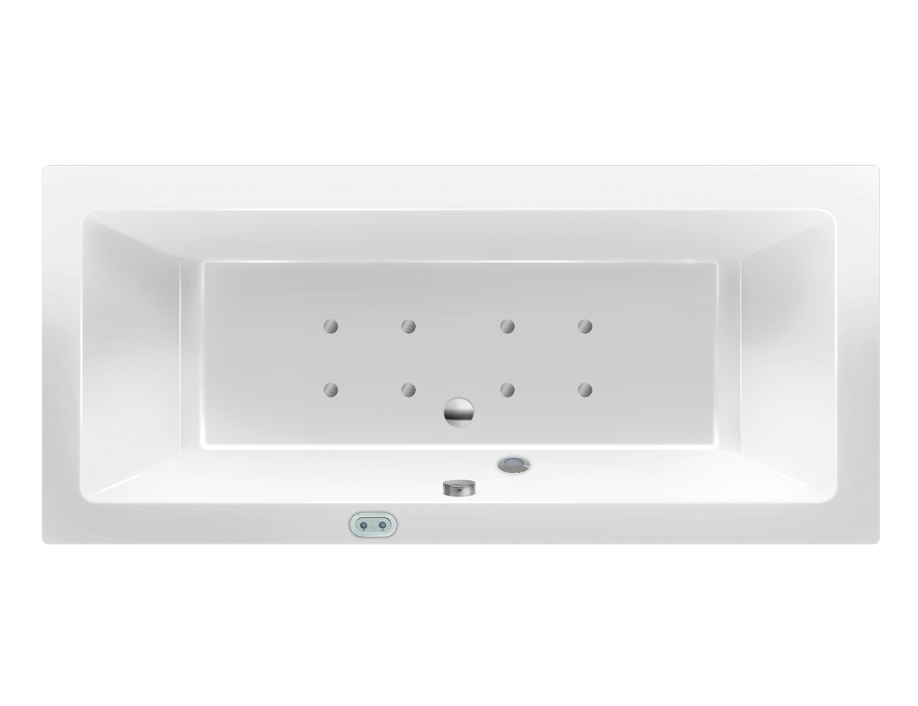 Lambini Designs Cube Bubbelbad Silent 190x90cm 8 aero jets   kleurenlamp