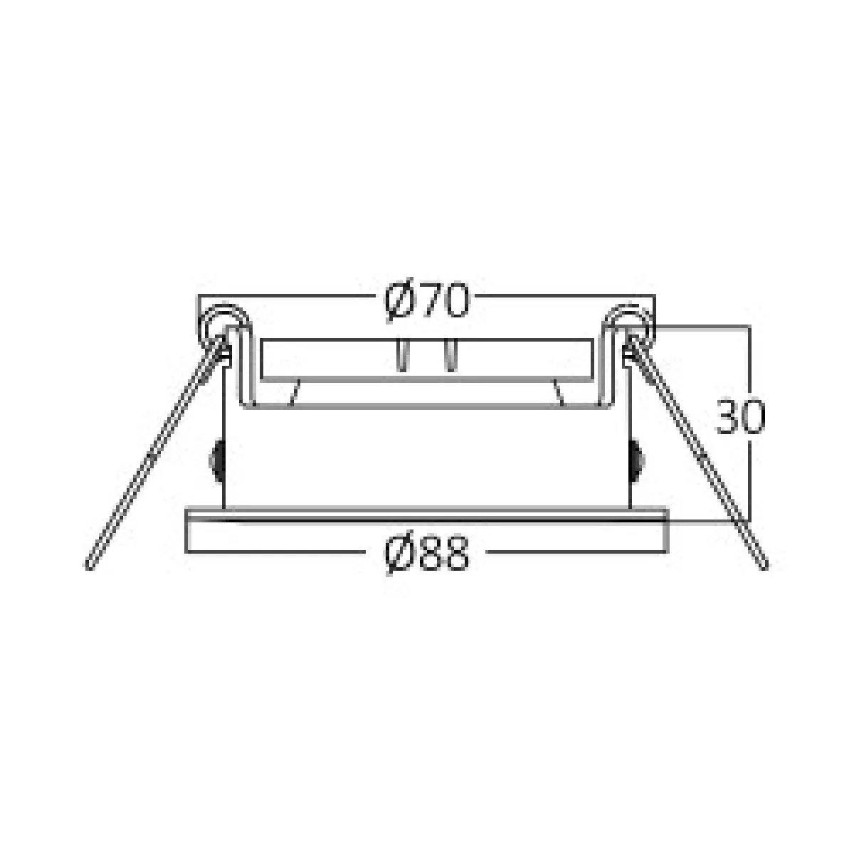 Braytron Fixations Spots Tetra-D Rond Blanc
