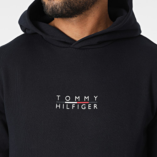 Sweat Capuche Square Logo 4150 Bleu Marine