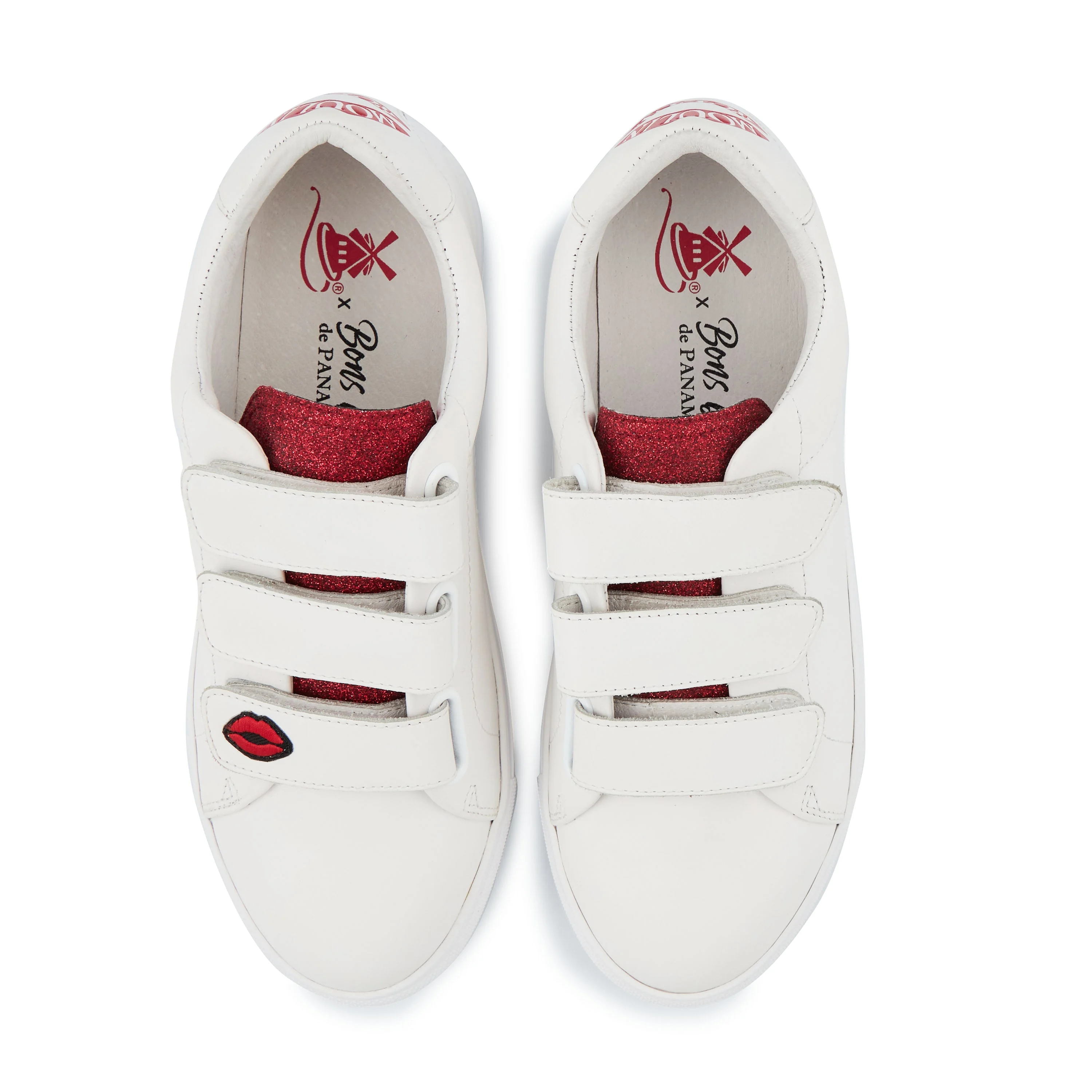 EDITH MOULIN BACK LIPS - Sneakers en cuir | Blanc