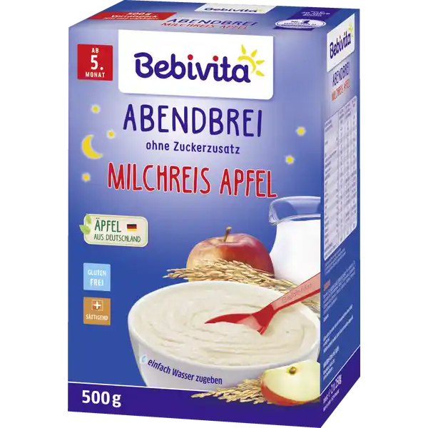 Abendbrei Milchreis Apfel ab 5. Monat