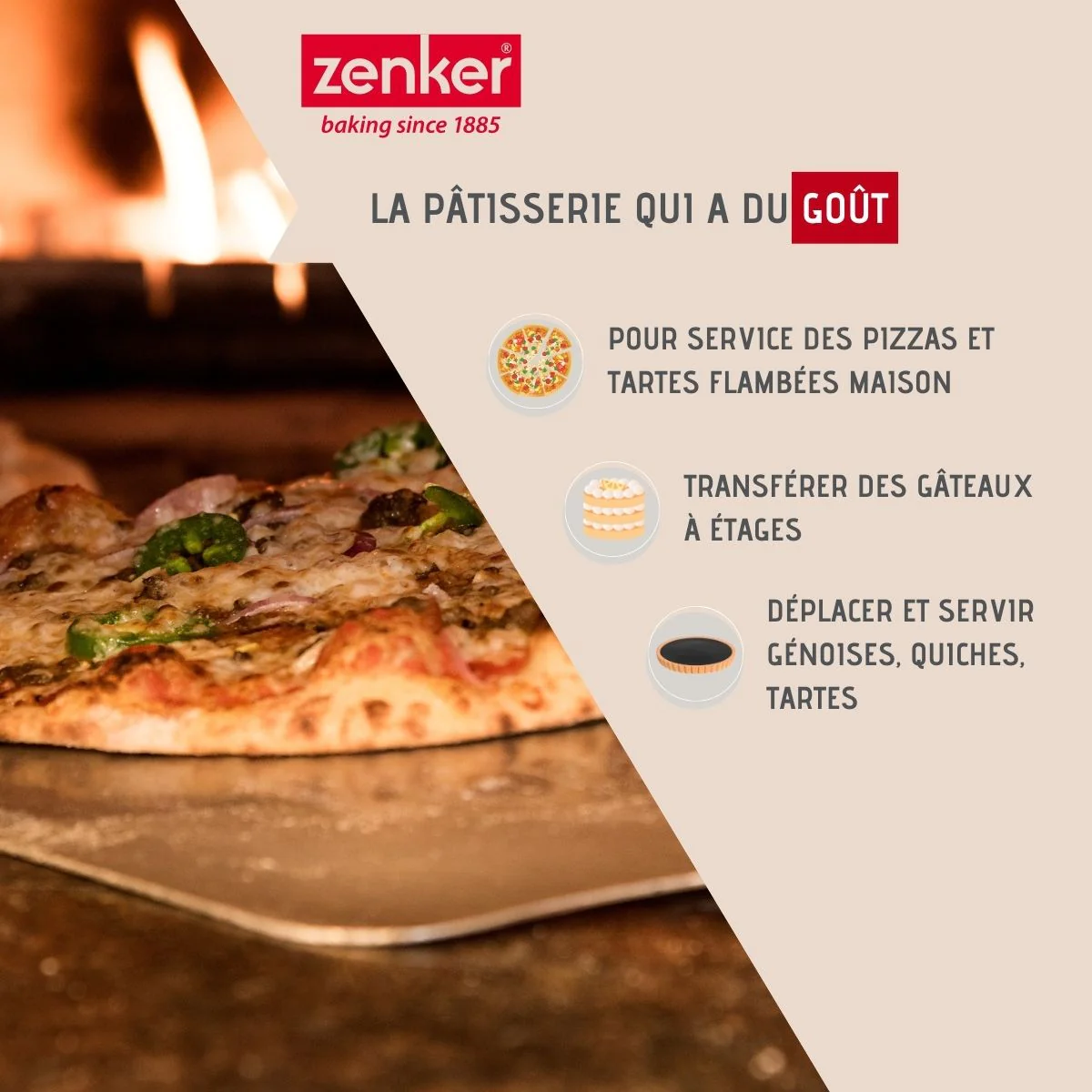 Pelle à gâteau ou pelle à pizza 28 cm Zenker Smart Pastry Zenker
