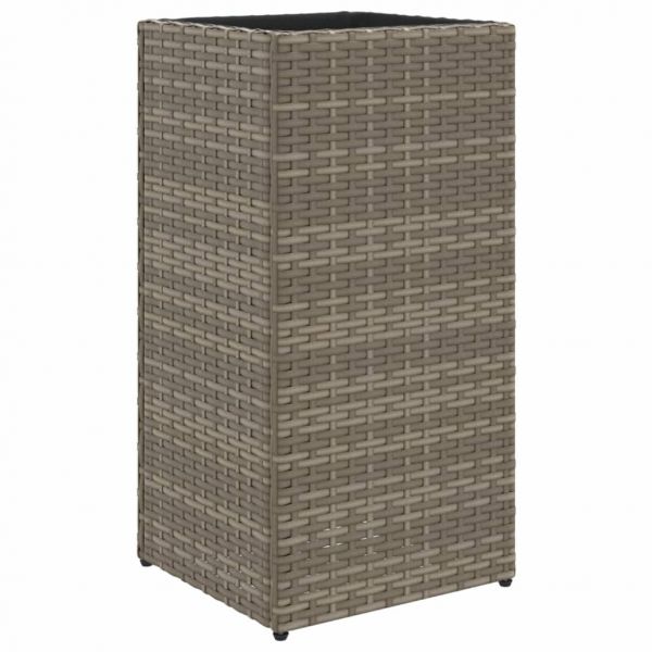 vidaXL Vaso/floreira de Jardim 30x30x60 cm Vime Pe Cinzento - 2170062889