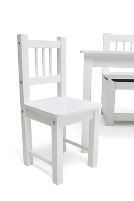 Alice & Fox LOVIS Bord og Stoler + Sofa med Oppbevaring, Hvit
