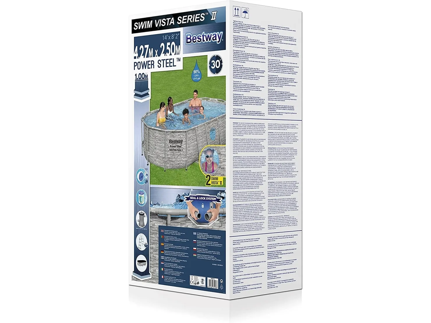 Bestway Power Steel Swim Vista II 427 x 250 x 100 cm - Ny Model!
