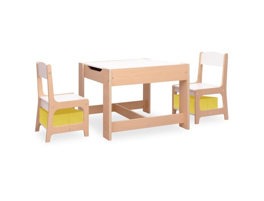 VIDAXL - Ensemble table et chaise enfant Table pour enfants avec 2 chaises mdf