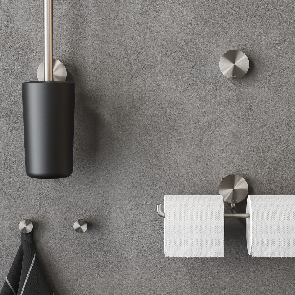 Geesa Opal toiletborstel met houder RVS geborsteld