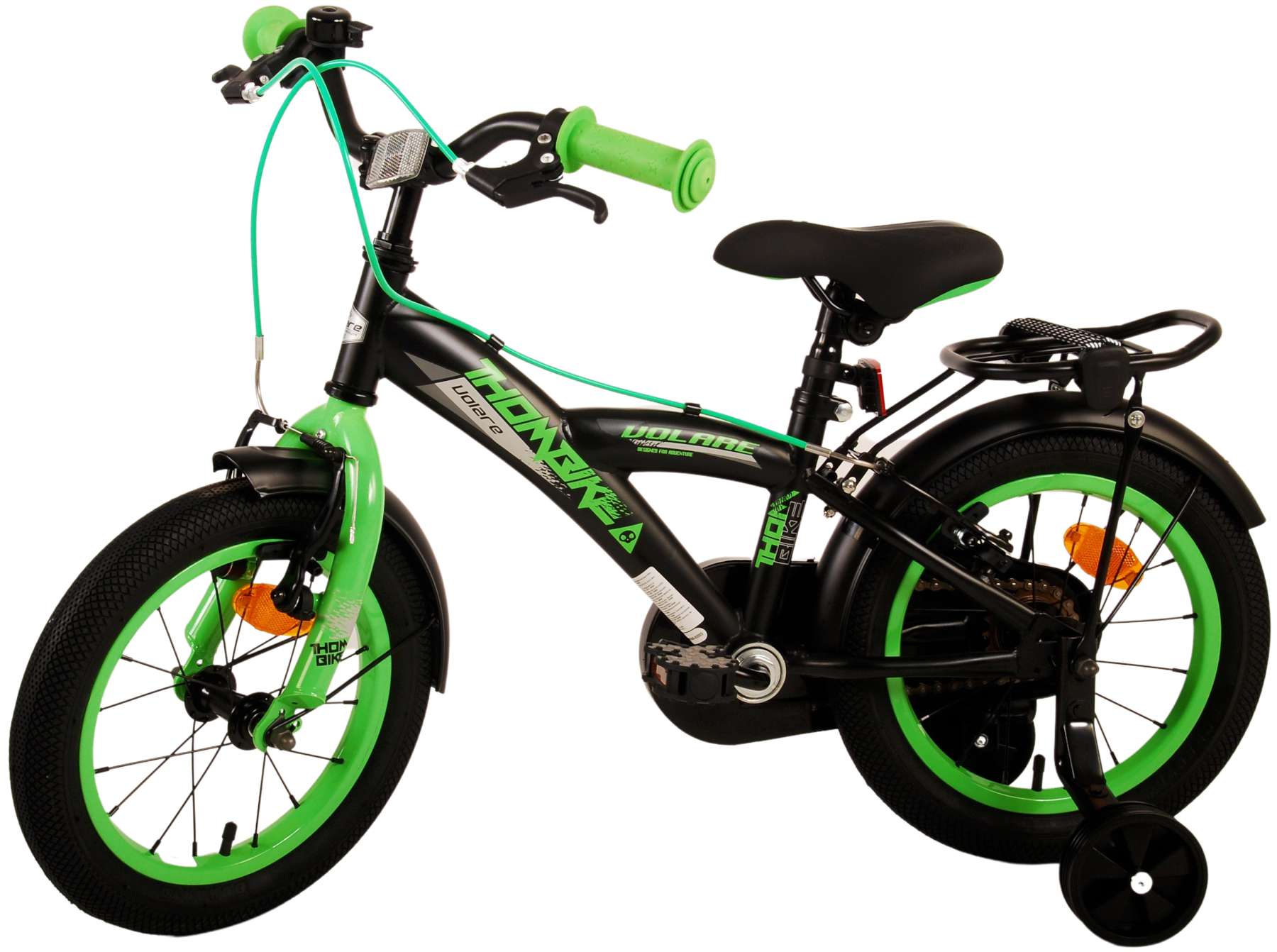 TPFSports Thombike Kinderfahrrad - Jungen - 14 Zoll - Rücktritt + Handbremse - Schwarz/Blau