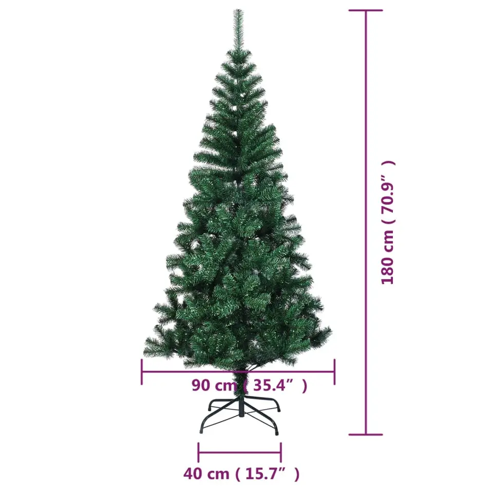 vidaXL - Kerstboom - Groen - 180 x 90 cm
