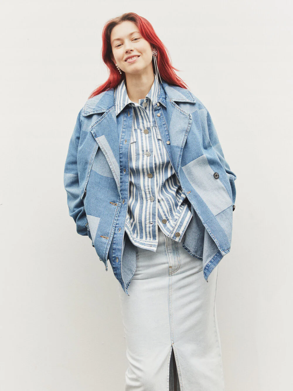 DAY Birger et Mikkelsen  Niki denimnederdel - Bleached White