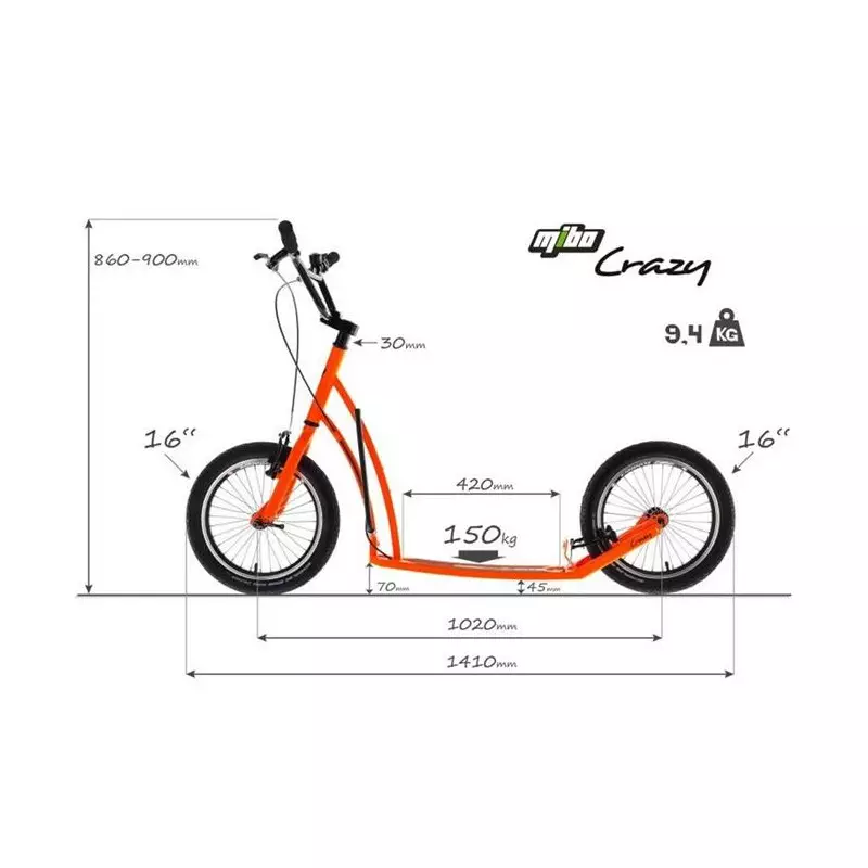 Trottinette Footbike MIBO PROFESSIONAL orange