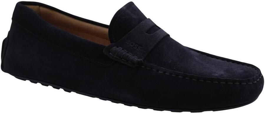 Boss Blauwe Suède Mocassins voor Heren