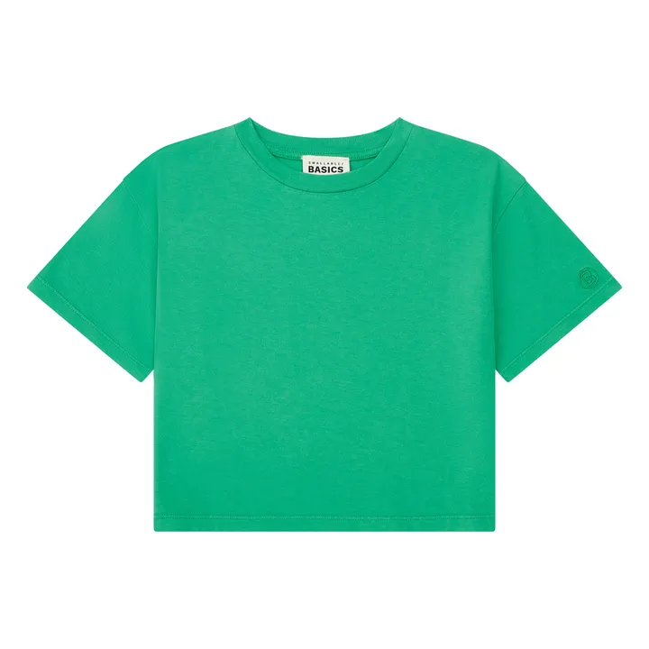 SMALLABLE BASICS T-Shirt Boxy Fille Coton Bio | Vert