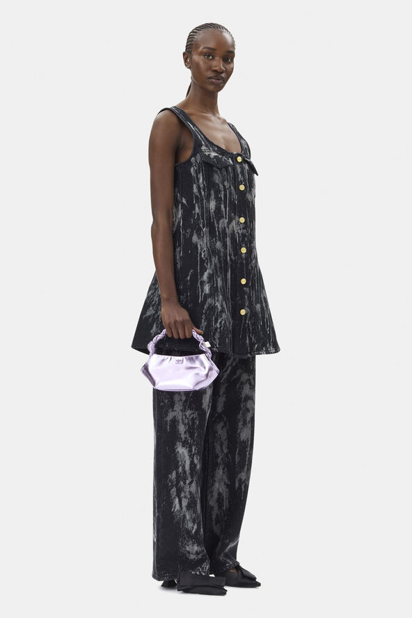 Ganni Ganni Bou Bag Mini Metallic Pink lavender