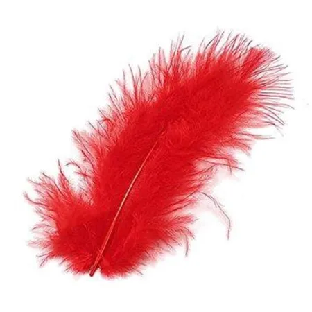 Glorex Marabufedern rot, ca. 15 Stück