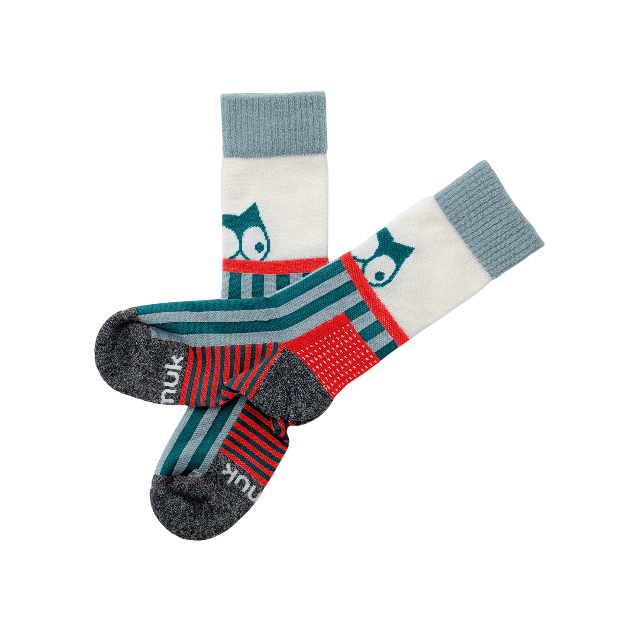 Wandersocken lang Gusto Merino Deep petrol / Ice blue