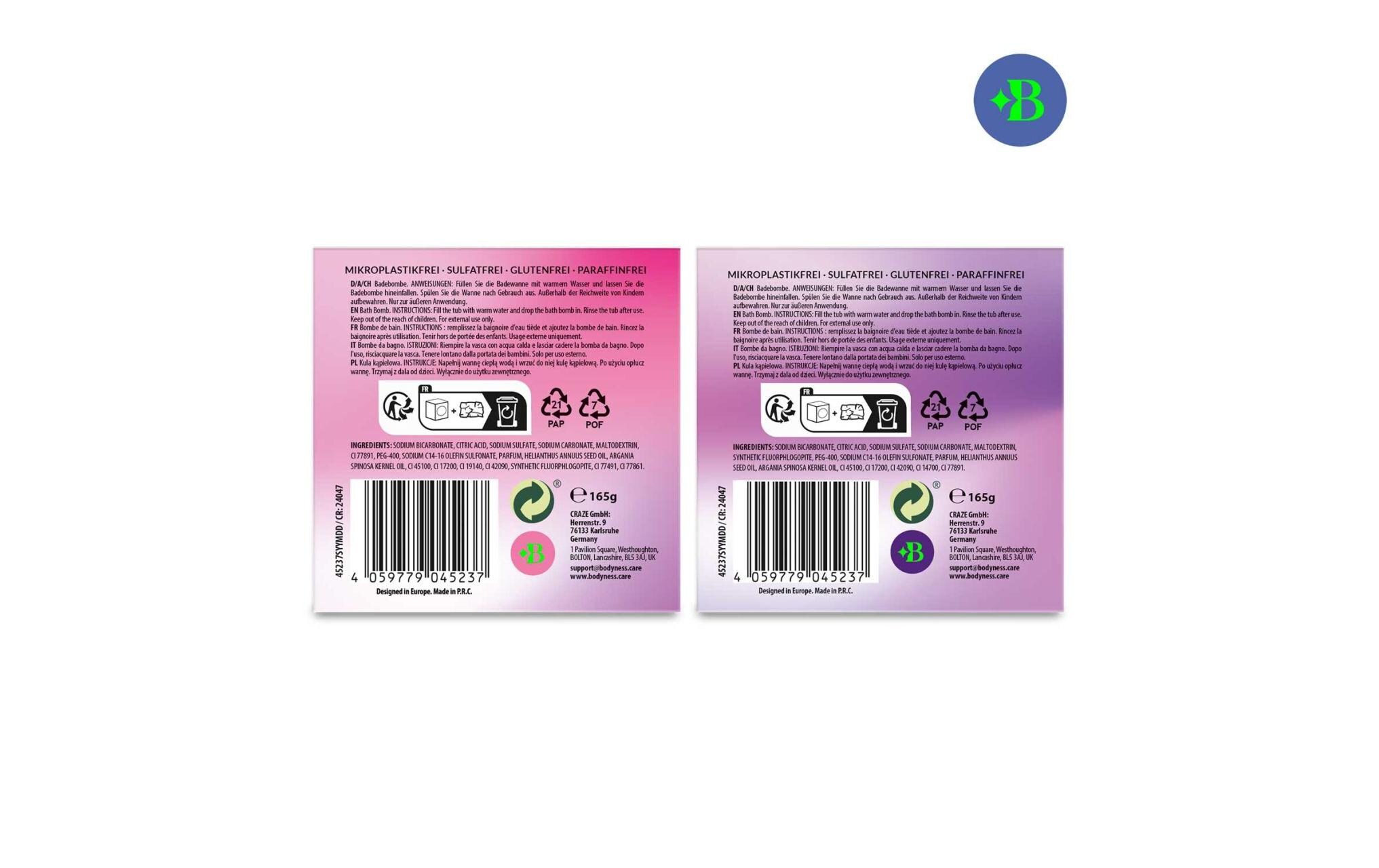 Bodyness Bade Planet 1 Stück, assortiertBadebombe sorgt für ein luxuriöses Badeerlebnis