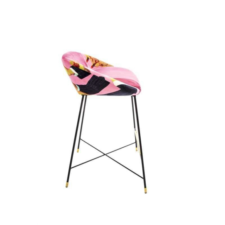 Seletti Toiletpaper barkruk pink lipsticks