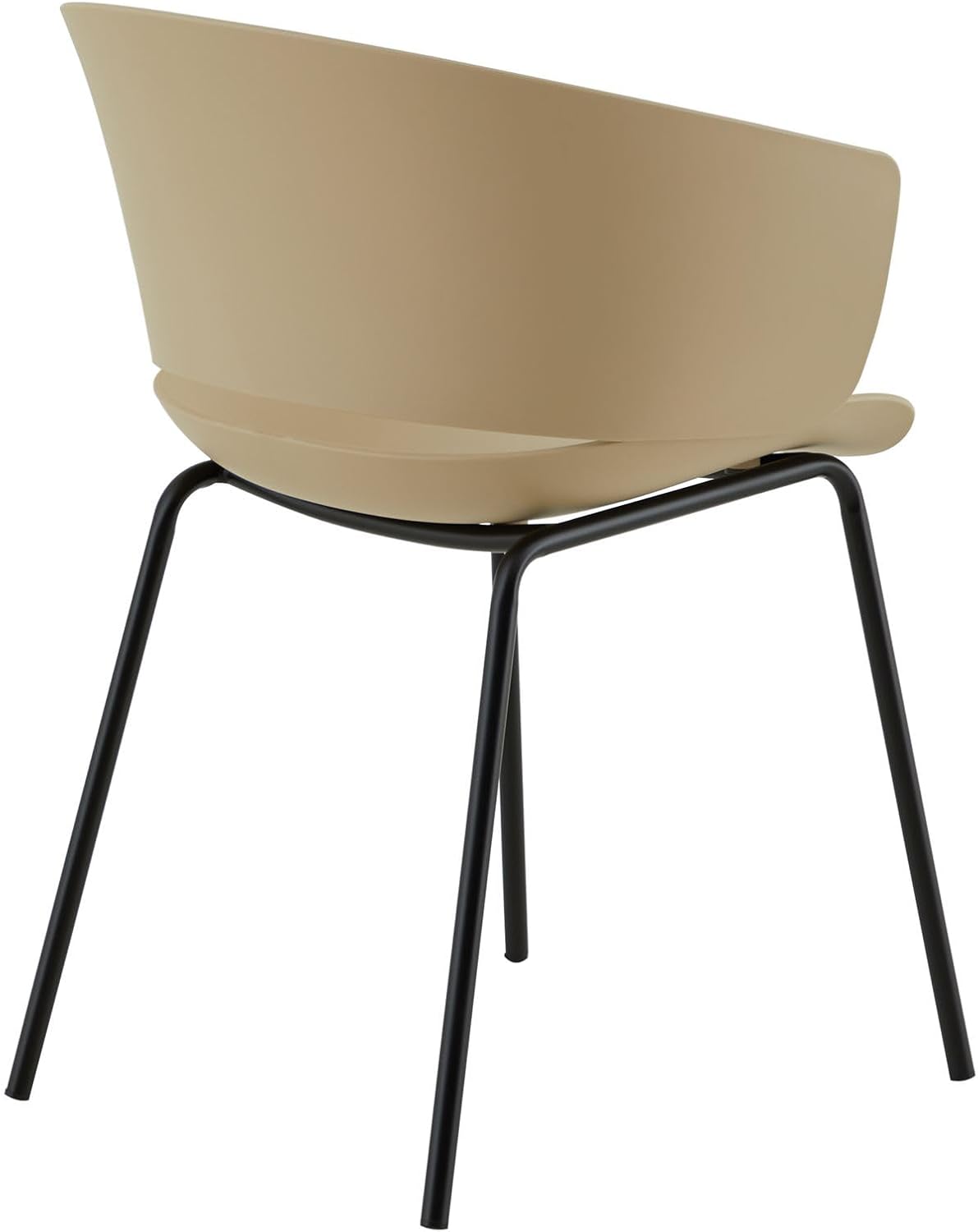 IDIMEX Gartenstuhl NIVEL im 4er Set aus Alu und Kunststoff in beige, schlanker Terrassenstuhl aus Polypropylen und Metall, Sitzschale UV-beständig