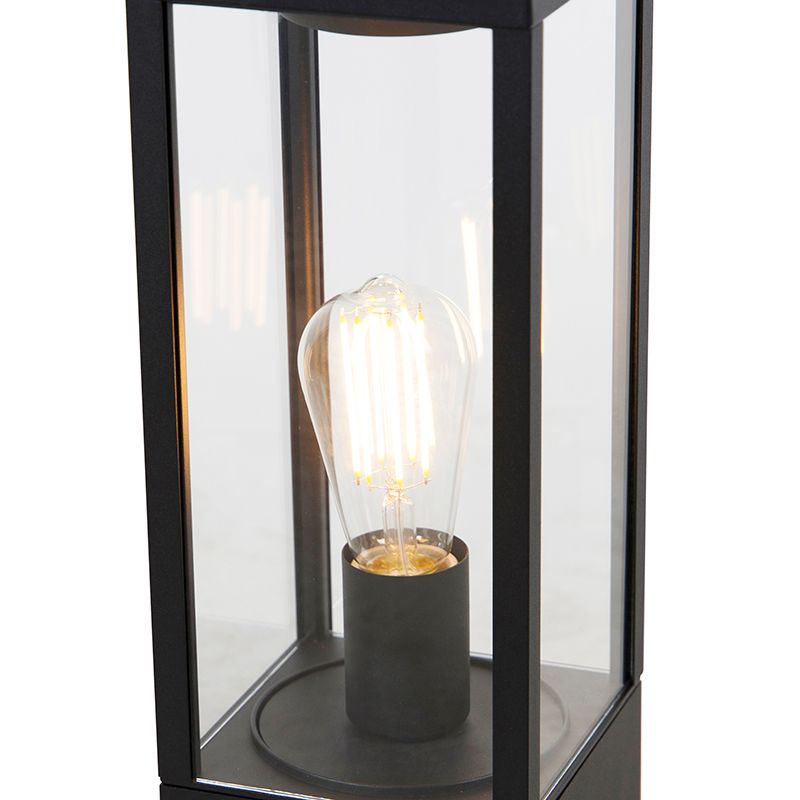 Staande buitenlamp zwart 40 cm met grondpin en kabelmof - Charlois