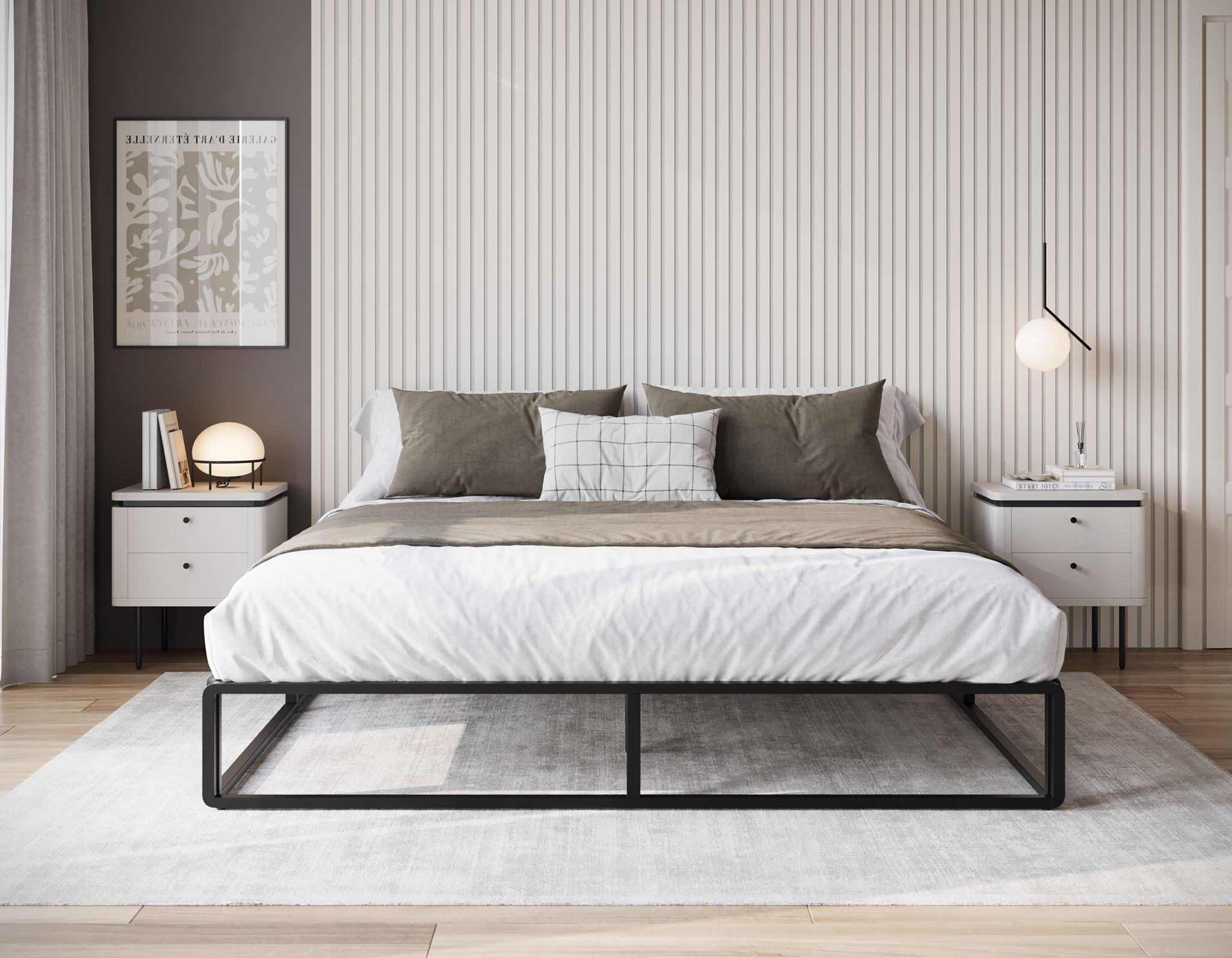 Andrea - Tweepersoonsbed - Metaal zwart - 180x200 cm