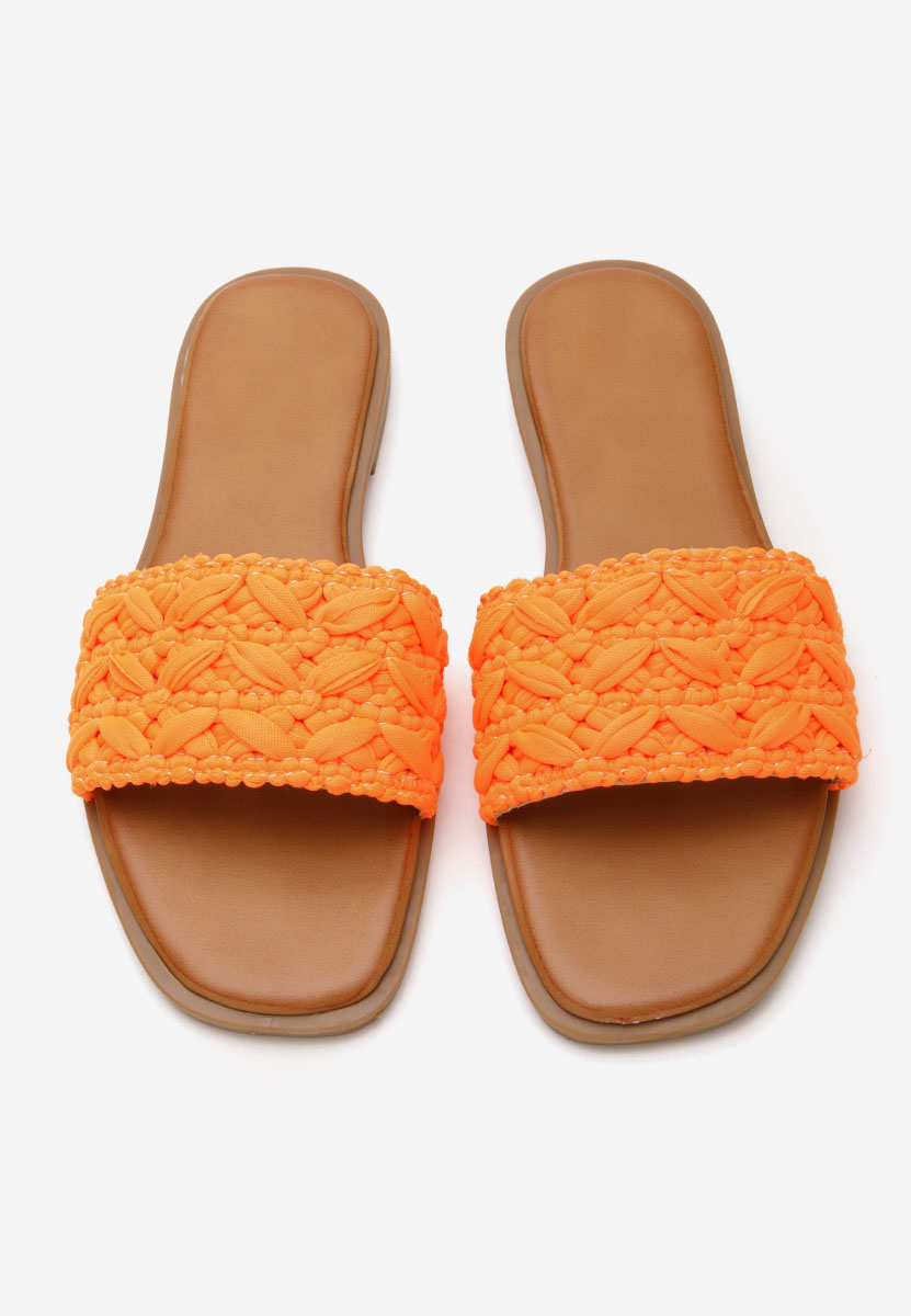 Mules plates femme orange Eugenia