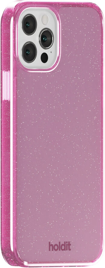 HoldIt Glitter Case iPhone 12/12Pro Lyserød