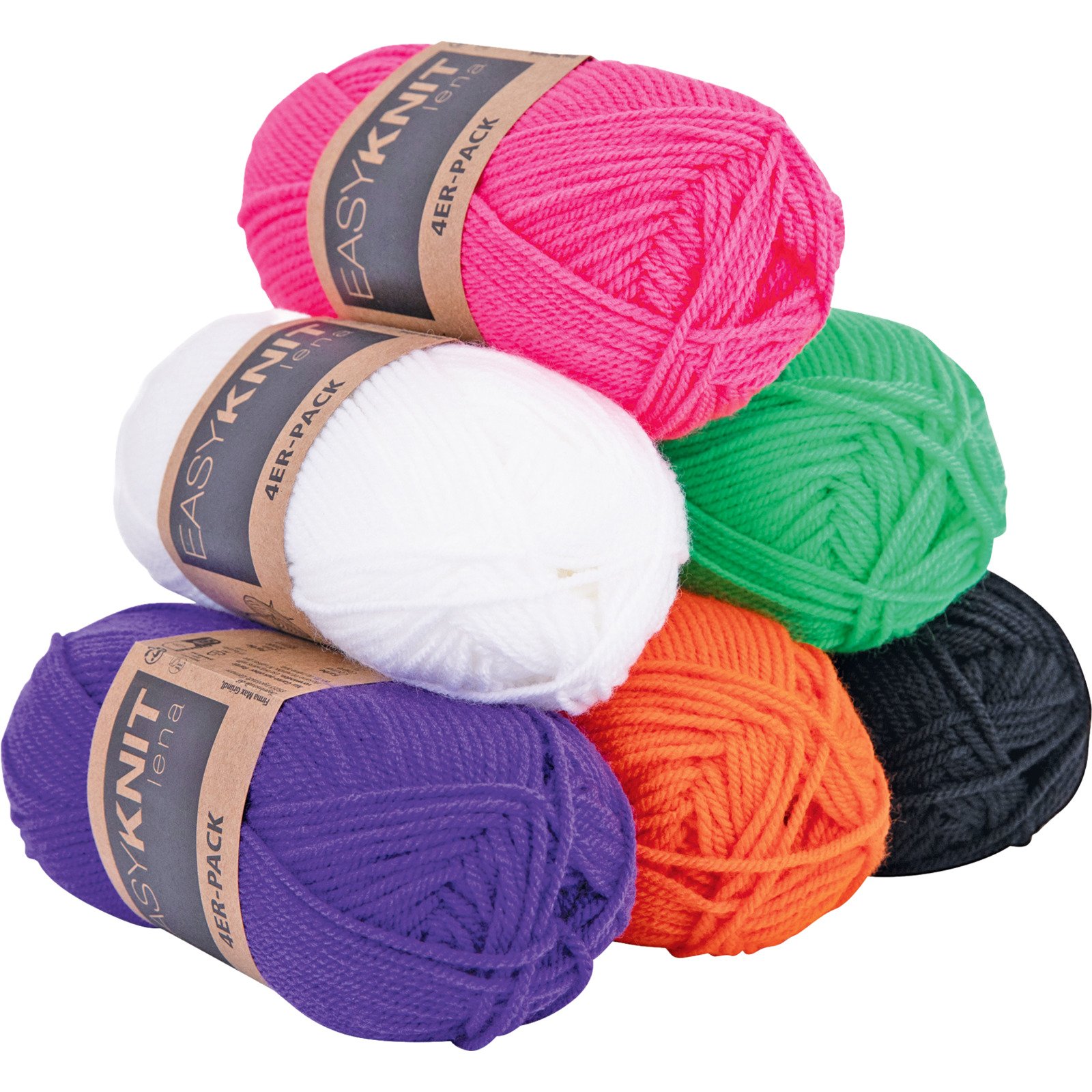 Acrlygarn Lena 4er-Set, 4 x 50 g / Knäuel grün