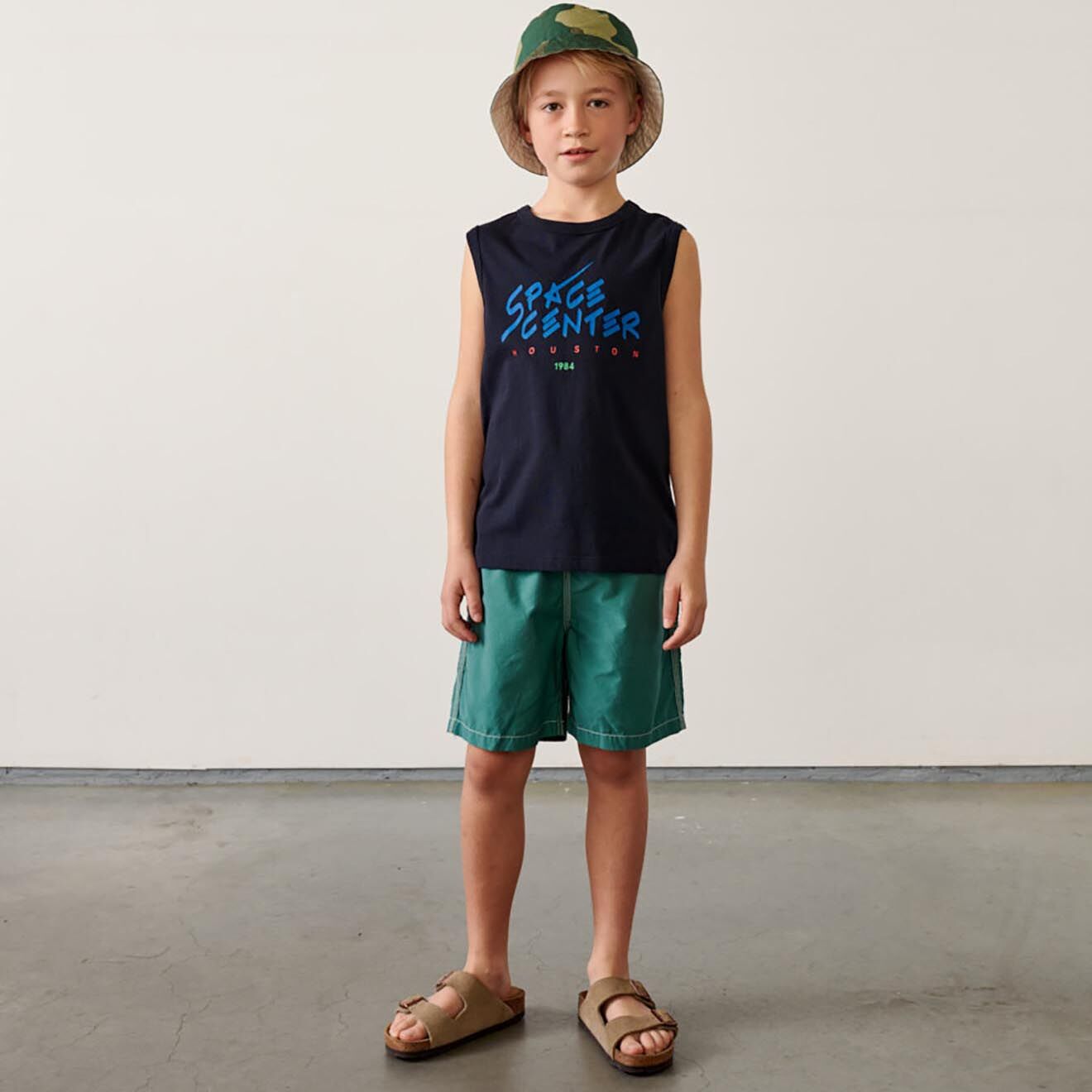 Bellerose Short de bain Lazo vert