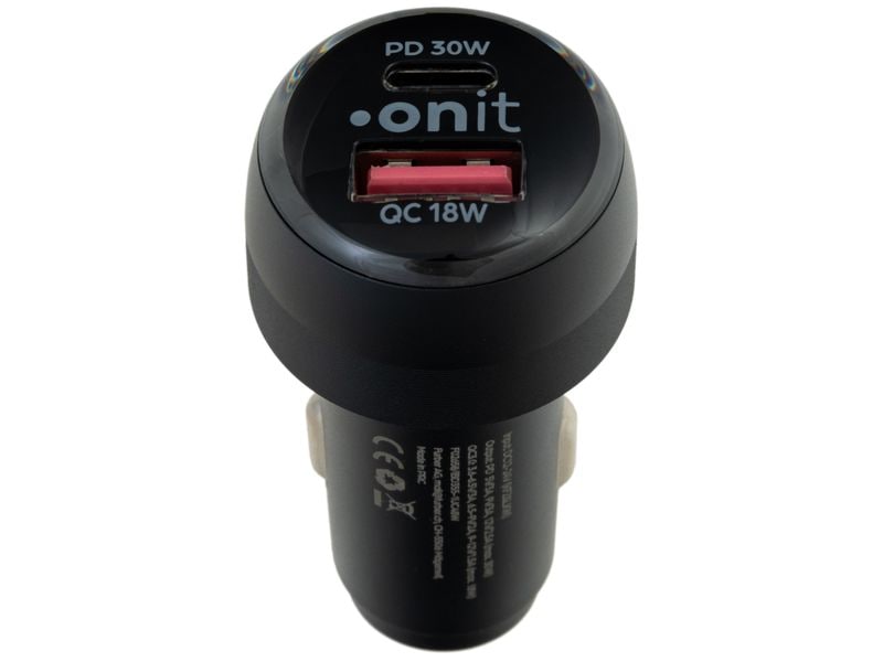 onit Autoladegerät Dual 48 W PD Kfz-Ladeadapter mit einem USB-C- und einem USB-A-Port