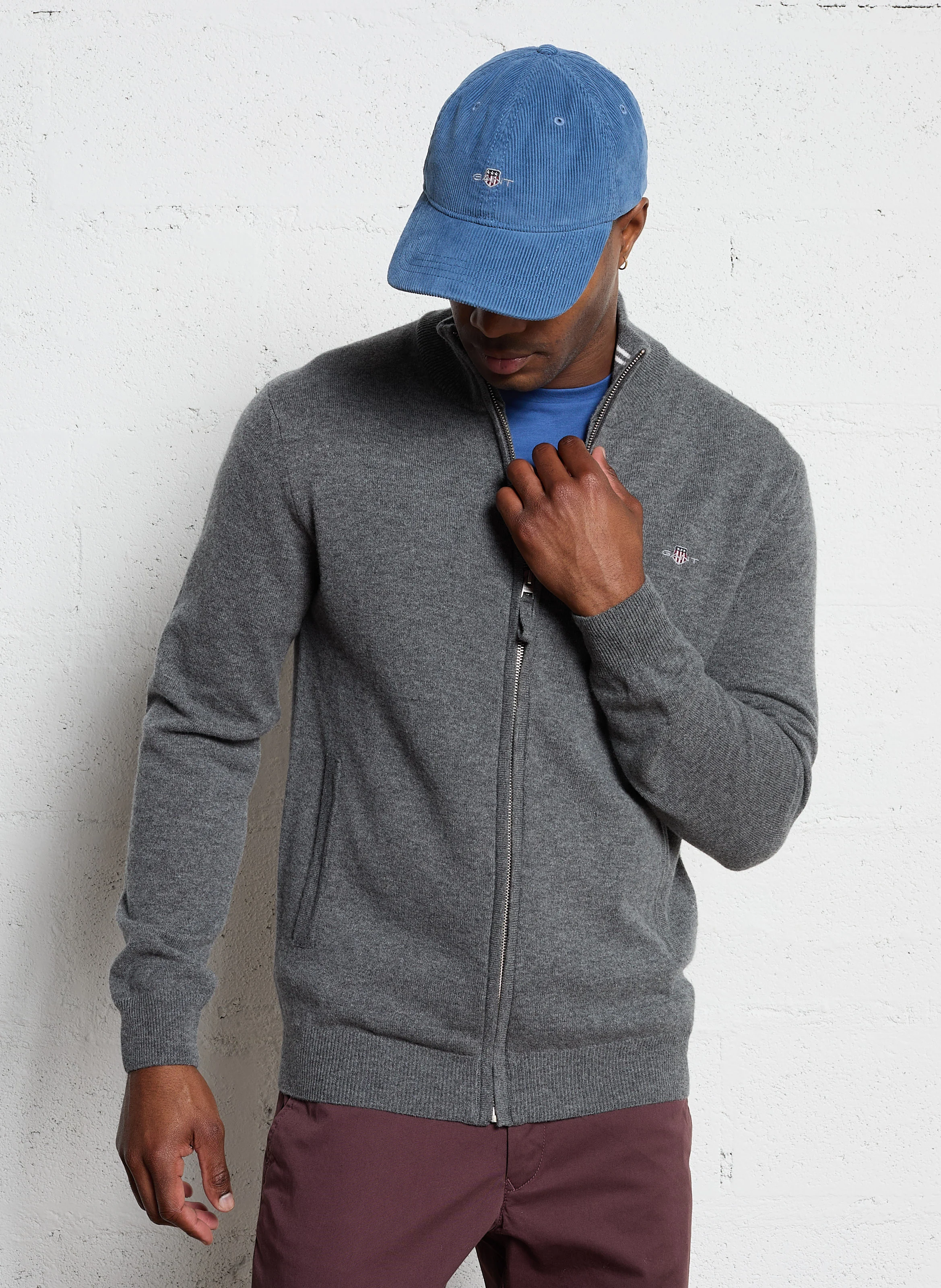 Sweat zippé col montant | Gris