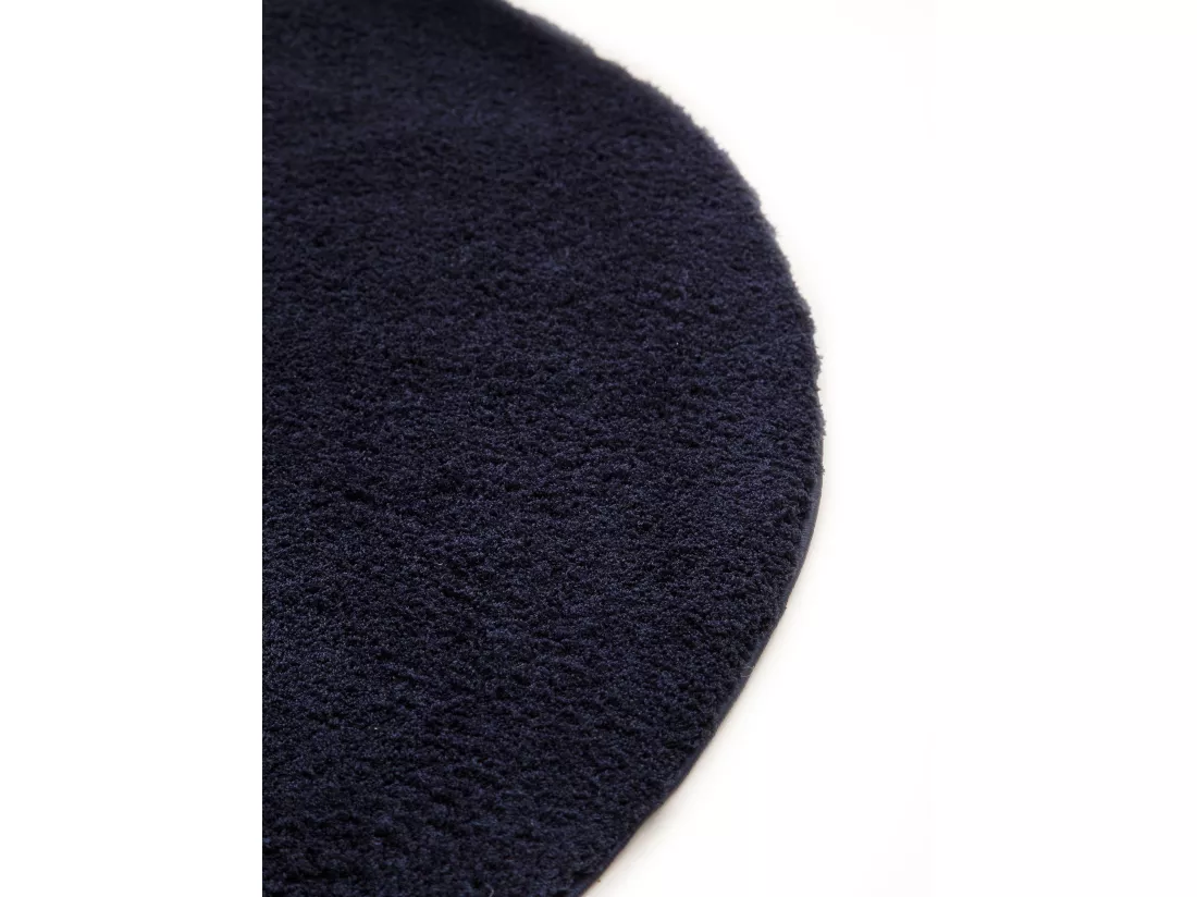 Tapis à poils longs Soda Bleu foncé ø 200 cm rond