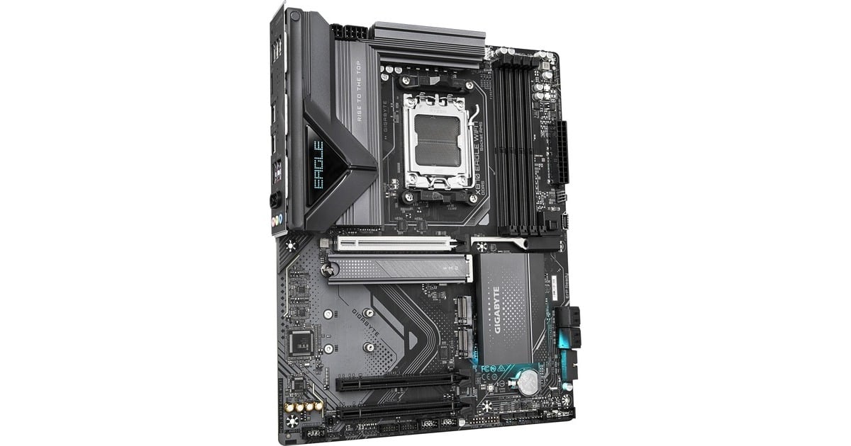 GIGABYTEX870 EAGLE WIFI7 socket AM5 moederbord  (Zwart/grijs, RAID, 2.5Gb-LAN, WLAN, BT, Sound, ATX)