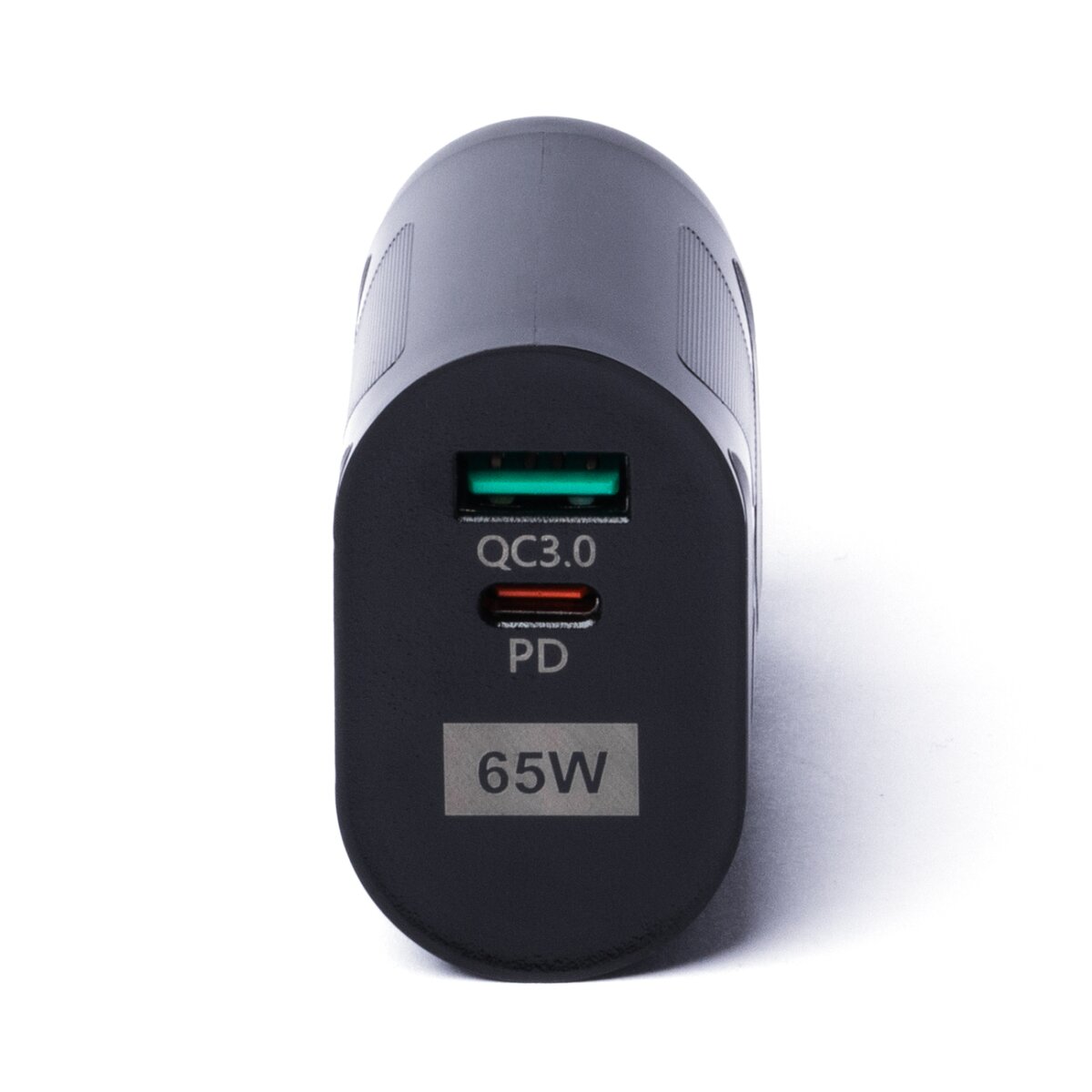 65W GaN-Ladegerät mit USB-Anschlüssen Schwarz