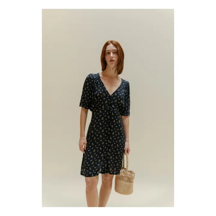 Emile et Ida Robe Zimba Fleurs - Collection Femme | Noir