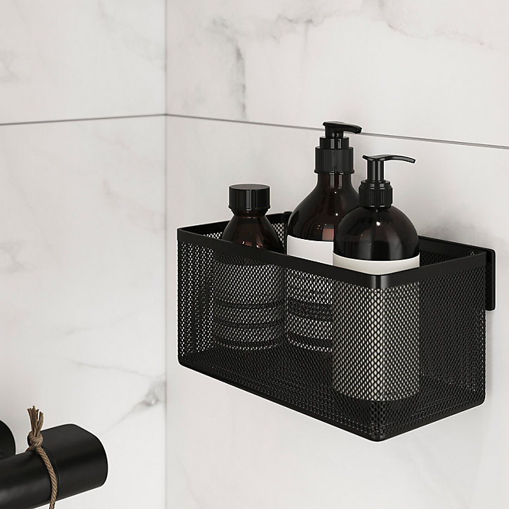 Panier de douche L noir GoodHome Elland