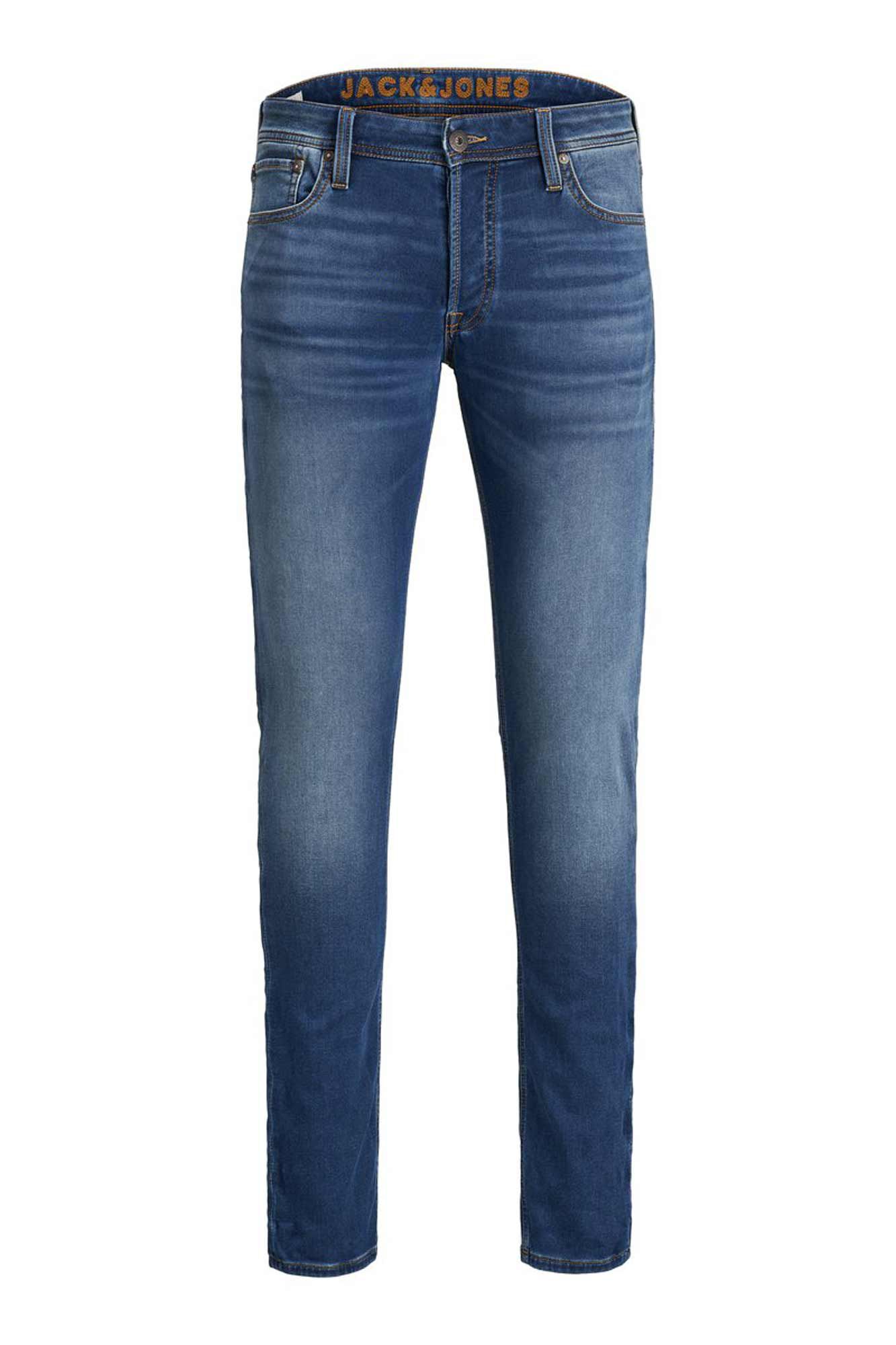 calça jeans slim fit afunilada