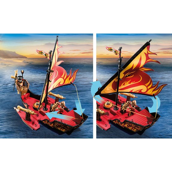 Navire de combat des Burnham Raiders Playmobil Novelmore 70641